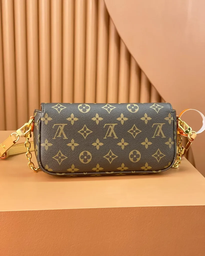 Brown Monogram Baguette Chain Bag — rear view