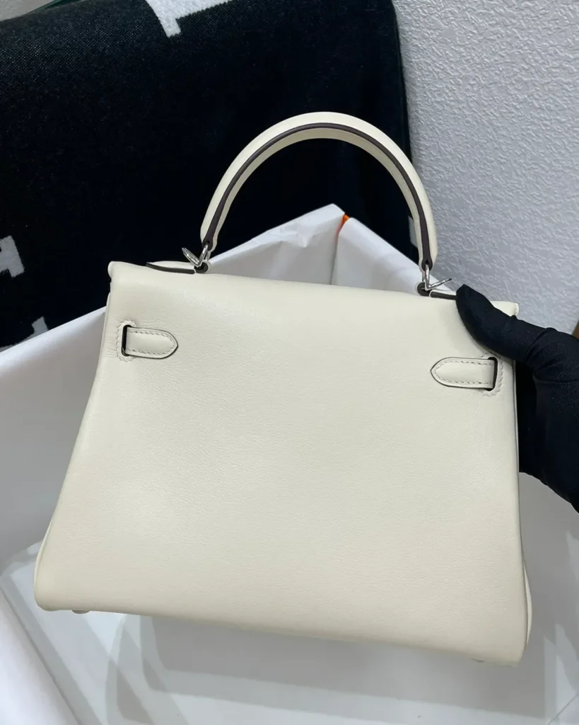 Ivory Illustrated Top-Handle Bag — rear view