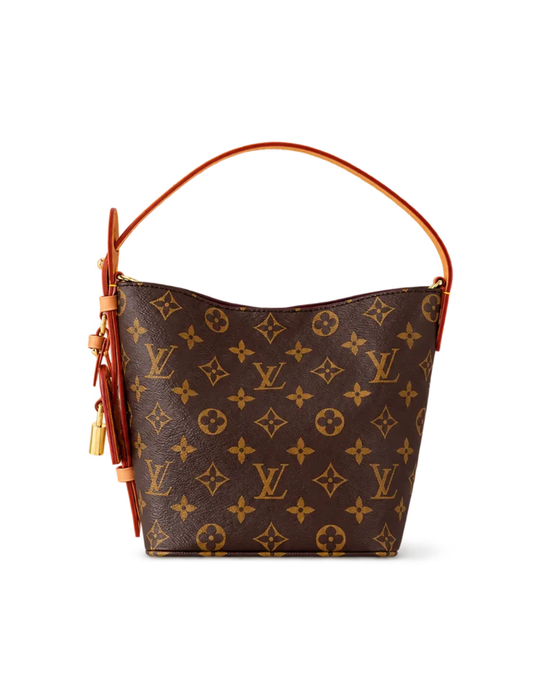 Brown Monogram Curved Top Bucket Bag — main view