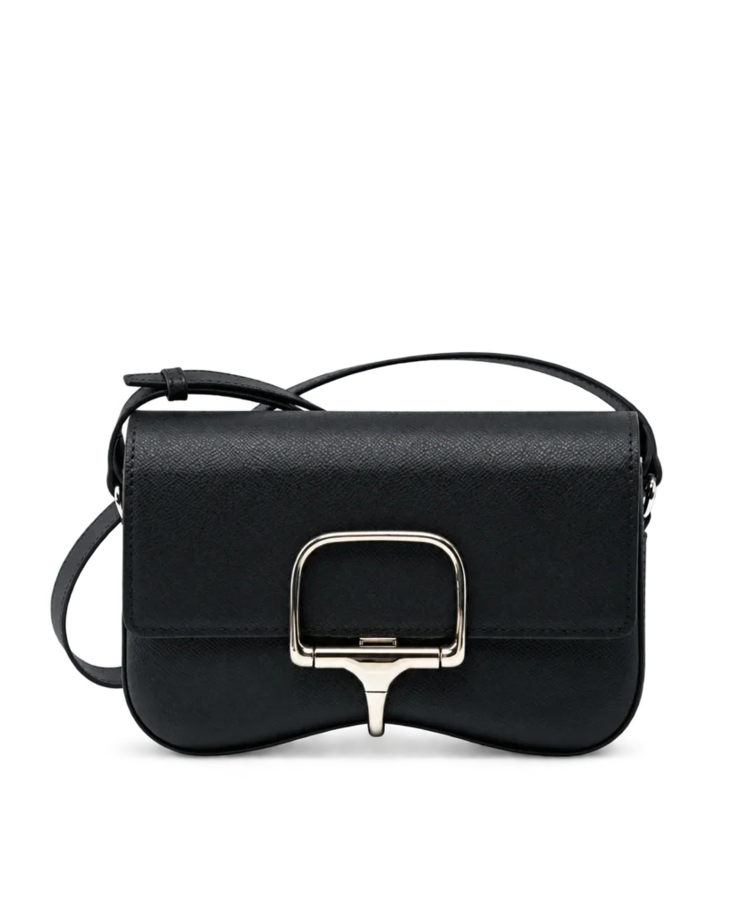 Della Cavalleria-Inspired Black Elan Saddle Bag, main view