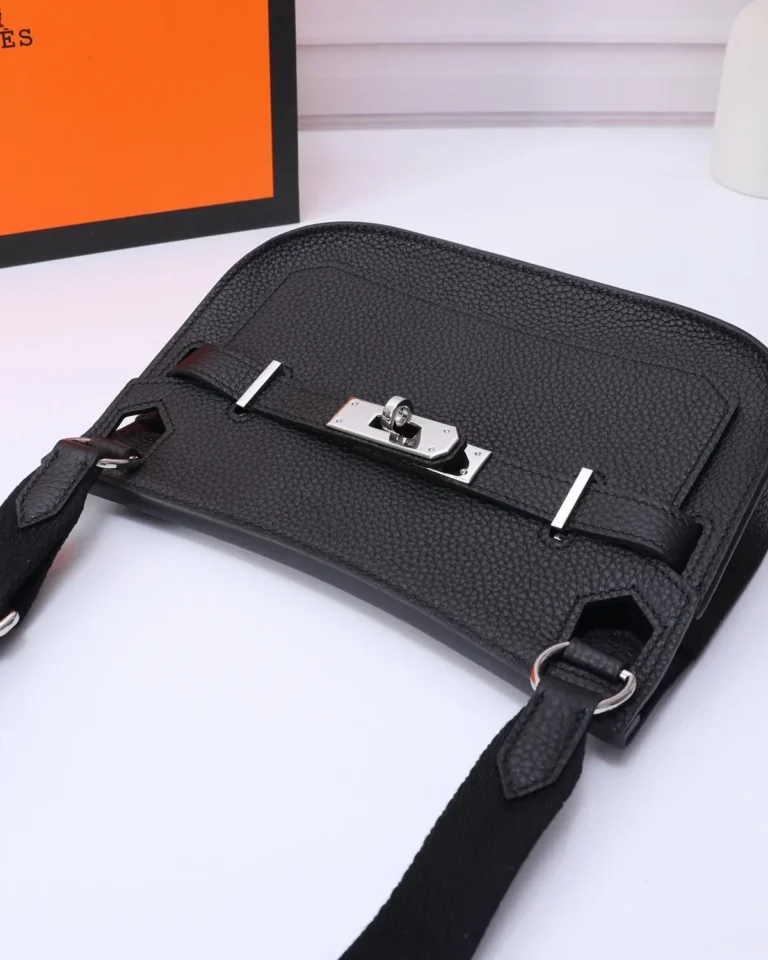 Jypsiere-Inspired Charcoal Mini Crossbody Bag, tilted front view