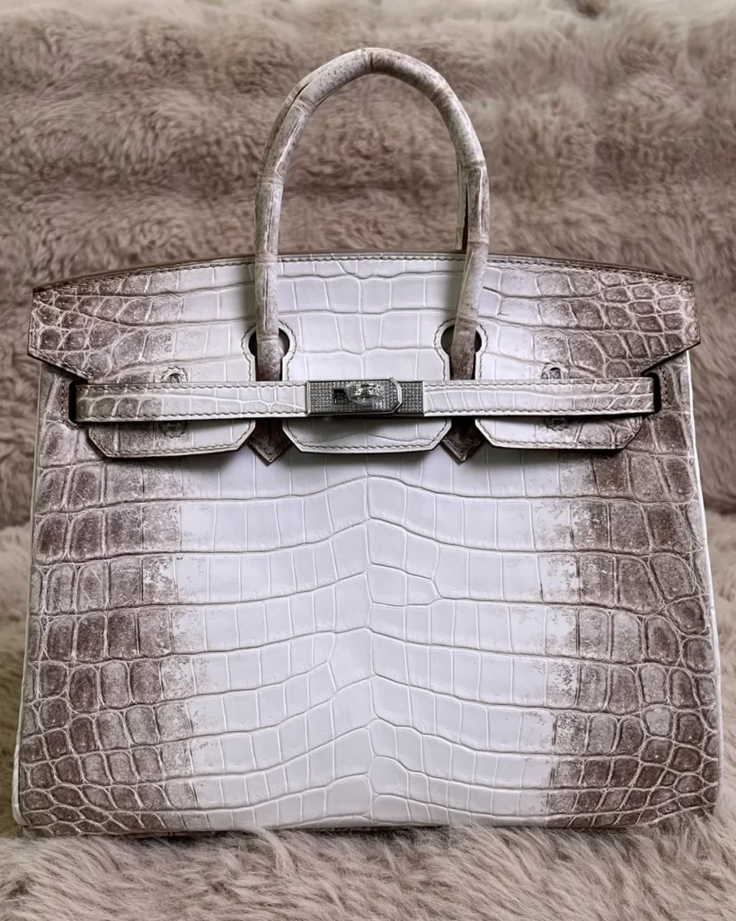 Grey Ivory Gradient Scale-Texture Bag — front view